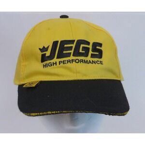Vintage Jegs High Performance Headwear Yellow Black Adjustable Hat Cap